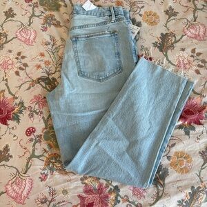 Good American Light Blue Straight Leg Jeans
